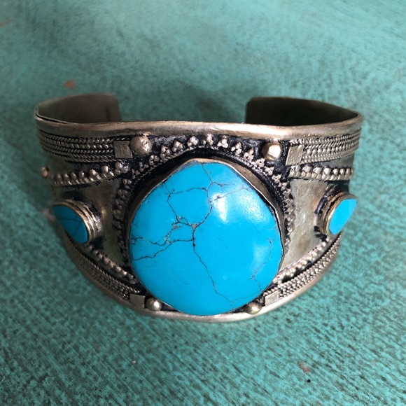 Jewelry - Turquoise and Silver Bracelet Arm Cuff